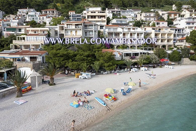 Brela Soline beach - aerial view