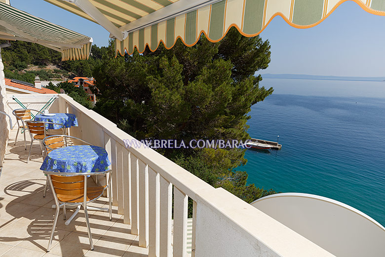 apartments Bara, Brela - balcony with sea view