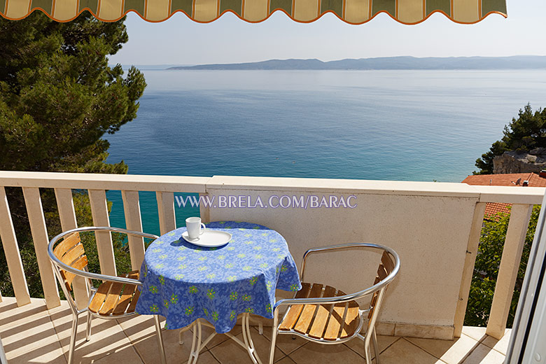 apartments Bara, Brela - balcony with sea view