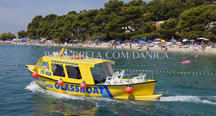 Glass bottom boat, Brela,Croatia