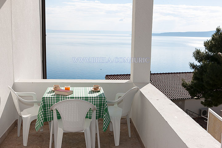Apartments Juri, Brela Soline - seaview from terrace