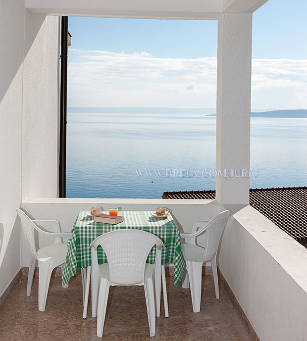 Apartments Juri, Brela Soline - terrace with sea view