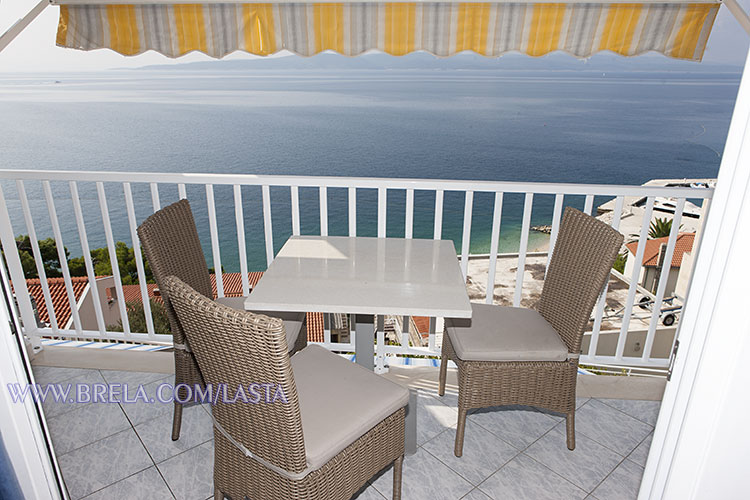 Apartment Lasta, Brela Soline - balcony with sea view