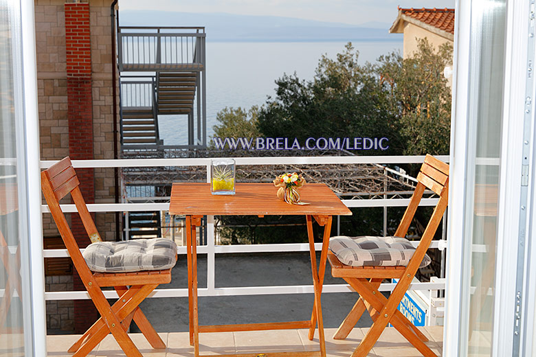 apartments Ledi, Brela - balcony with sea view