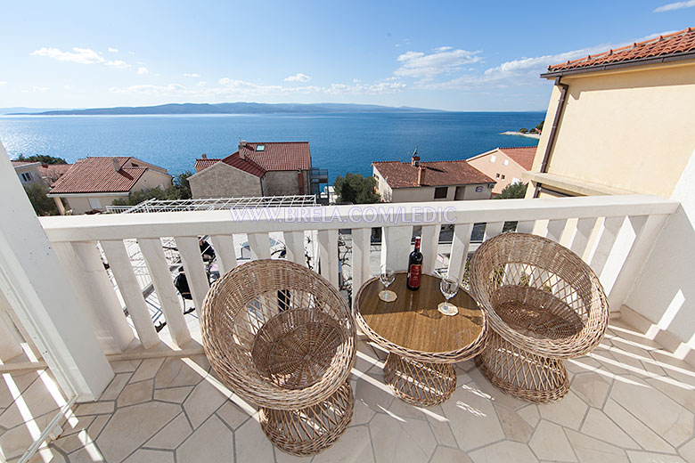 apartments Ledi, Brela - balcony with sea view