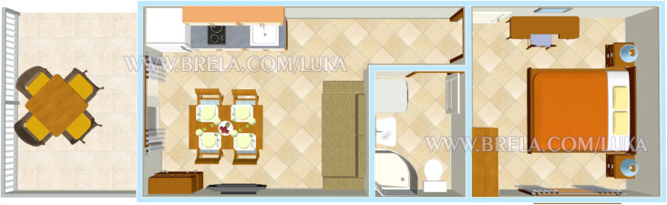 Apartments Luka, Brela - plan