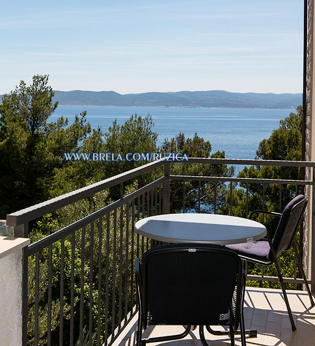 apartments Ruica ami, Brela - balcony with sea view