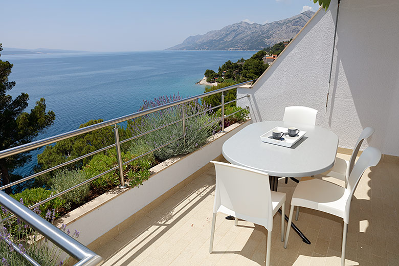 apartments Ruica, Brela - terrace with sea view