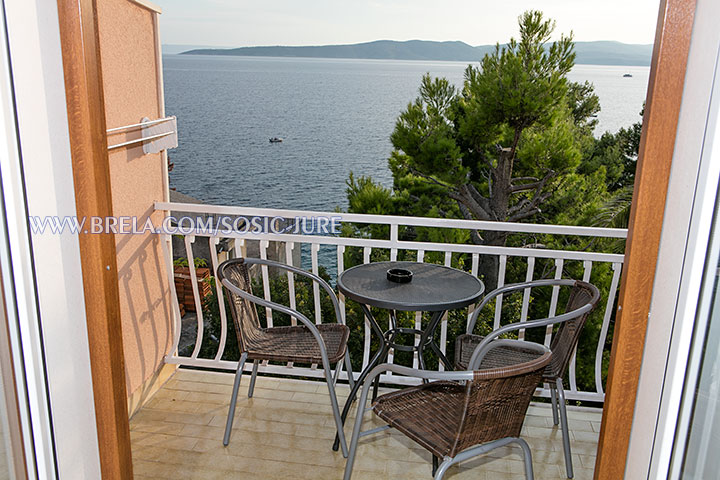 apartments Jure Šoši, Brela - balcony with sea view