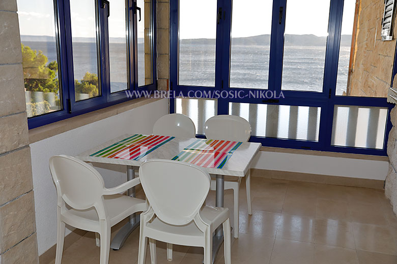 dining room with sea view