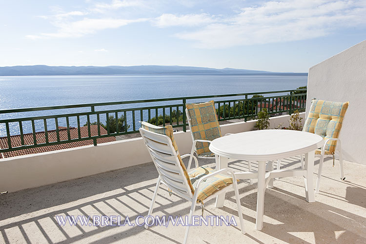 apartments Valentina, Brela Šit - balcony with beautiful sea view
