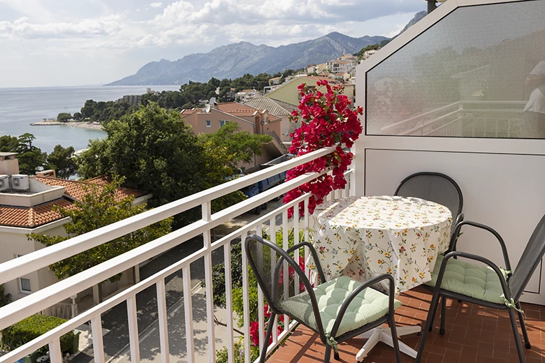 Apartments Villa Ambasador, Brela - balcony with seaview