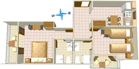 Apartments Villa Ambasador, Brela - plan