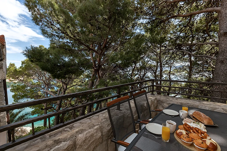 Villa Amore apartments, Brela - terrace with sea view