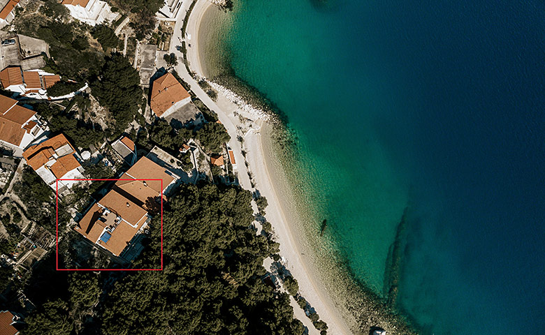 Villa Amore apartments, Brela - position