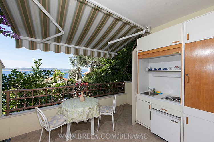 Villa Libertas, Brela - balcony with sea view