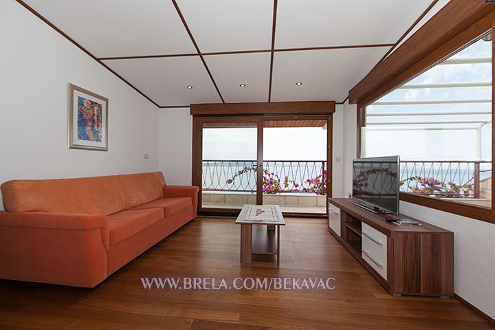 Villa Libertas, Brela - living room