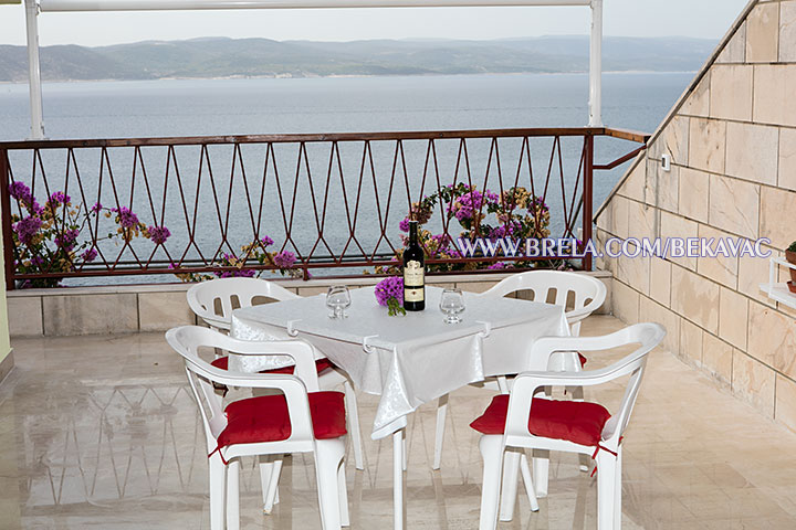 Villa Libertas, Brela - balcony with sea view