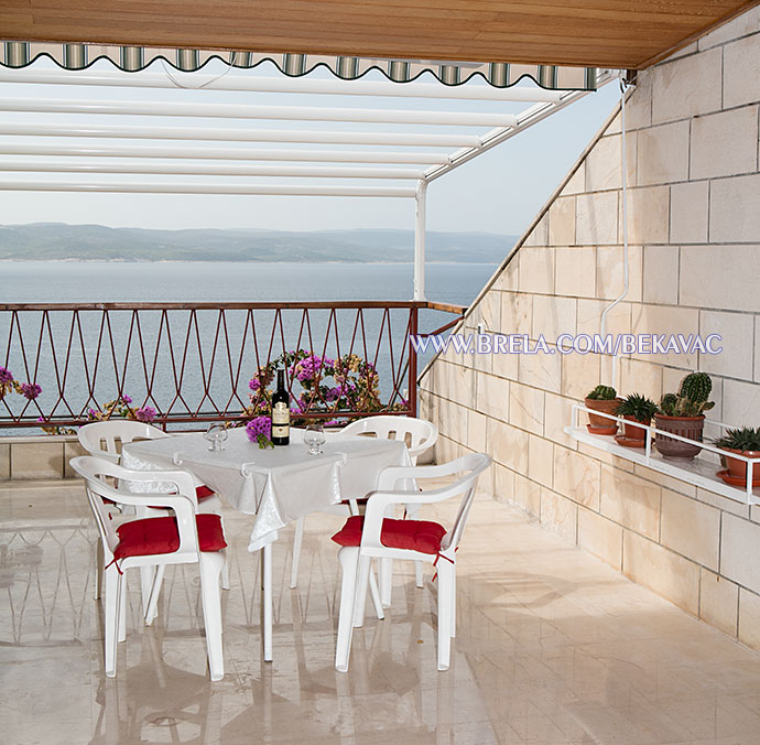 Villa Libertas, Brela - large balcony with sea view
