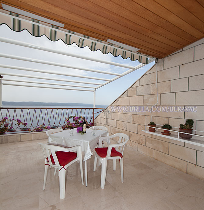 Villa Libertas, Brela - large terrace with sea view