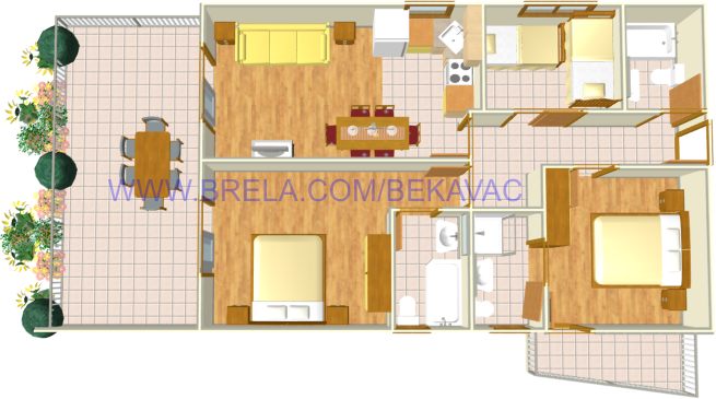 apartment's plan - apartments Victoria, Brela