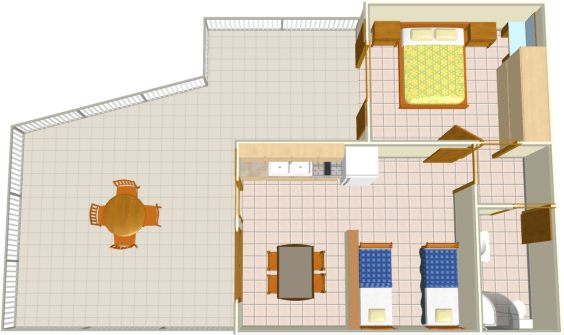 Apartments Bikin, Brela - plan