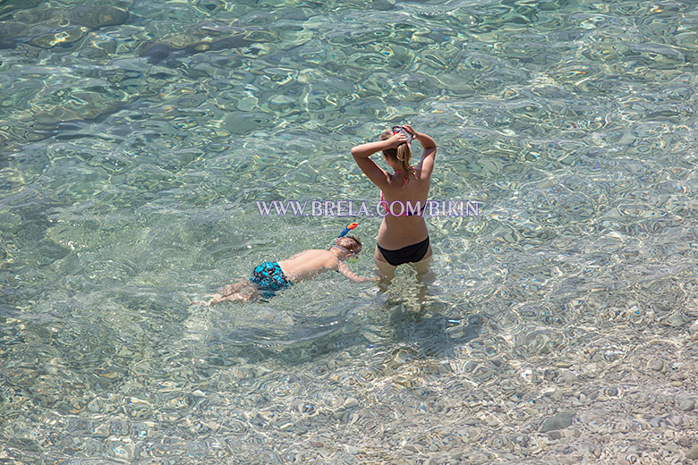 Crystal clear sea in Brela, Croatia