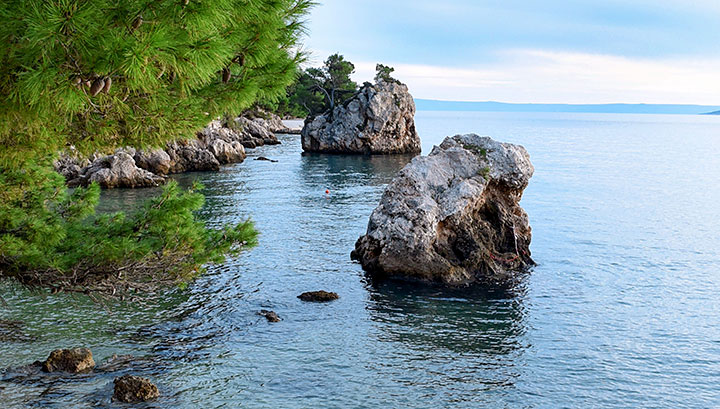 Brela beach - crystal clear sea