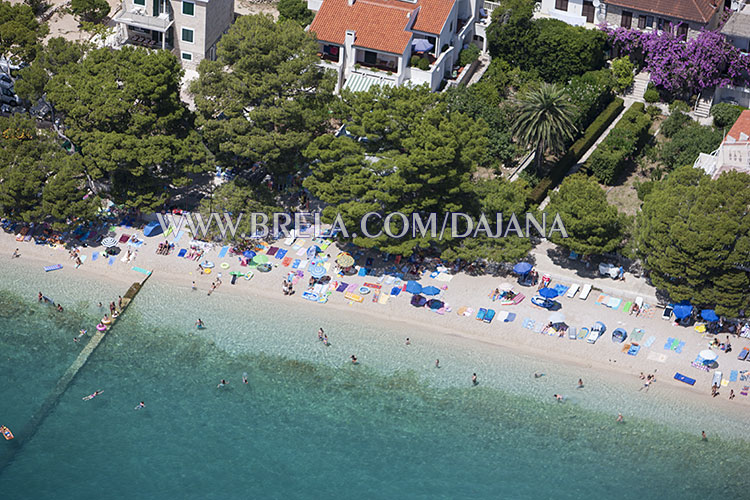 Croatia Brela Soline beach aerial