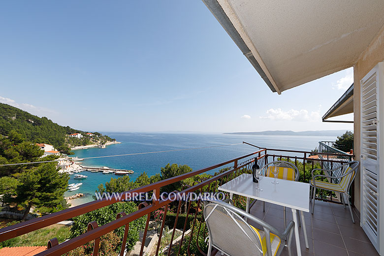 Apartments Darko, Brela - balcony with sea view