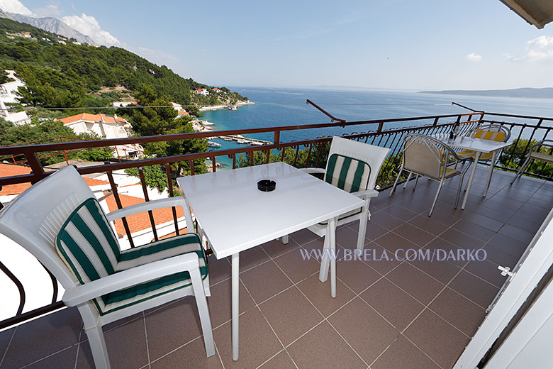 Apartments Darko, Brela - balcony with sea view