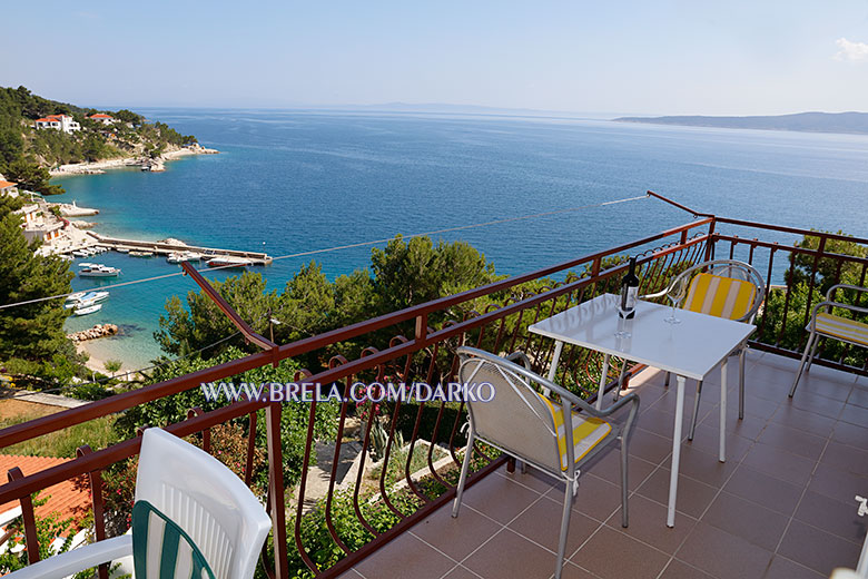 Apartments Darko, Brela - balcony with sea view