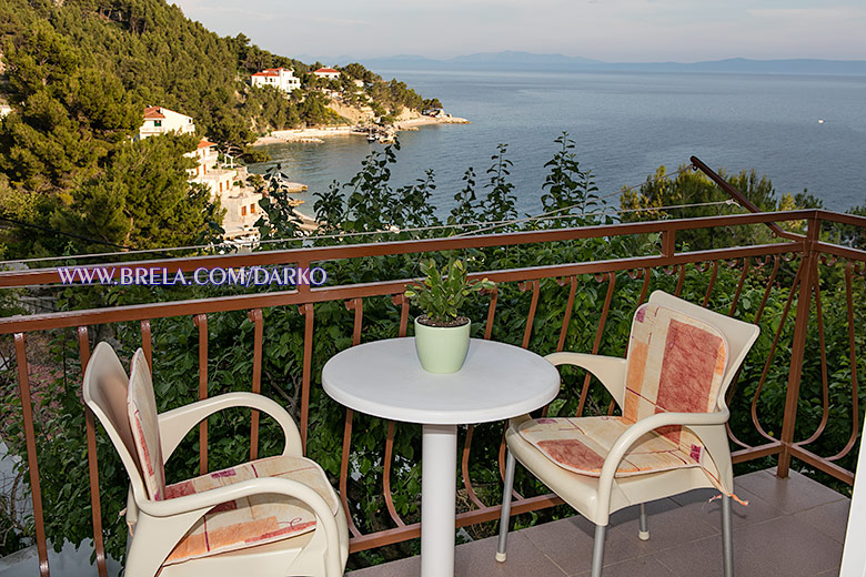 apartments Darko, Brela - balcony with sea view