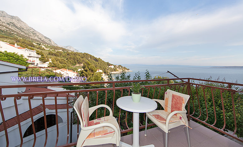 apartments Darko, Brela - balcony with sea view