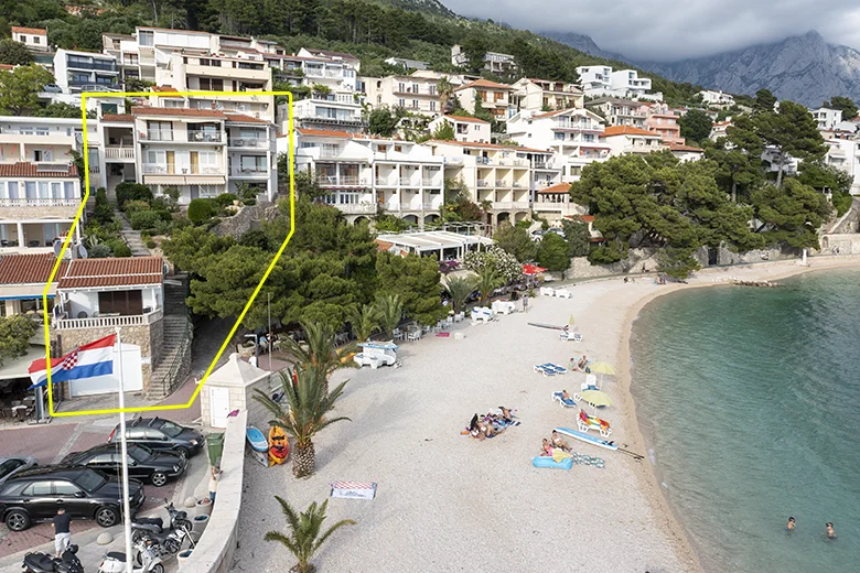 Apartments Pavica, aerial view