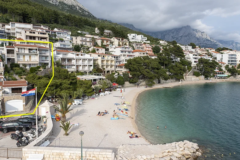 Apartments Pavica, aerial view