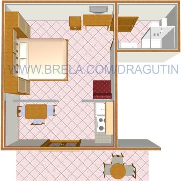 Apartments Dragutin, Brela - plan