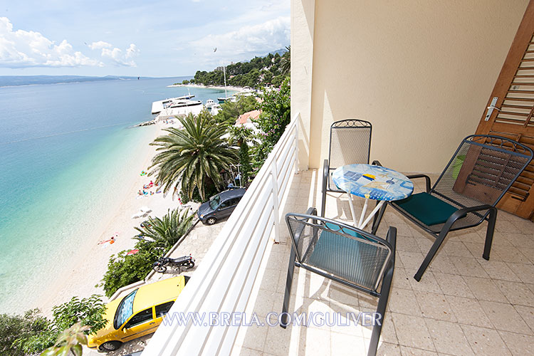 bedroom with amazing view on beach and sea