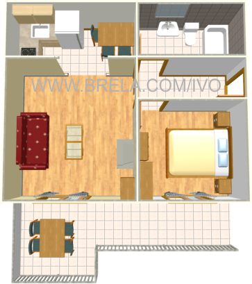 Apartments Marija, Brela - plan