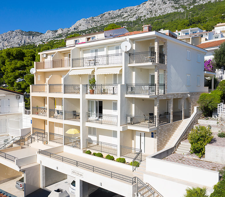 Apartments Marija, Brela - house, aerial view