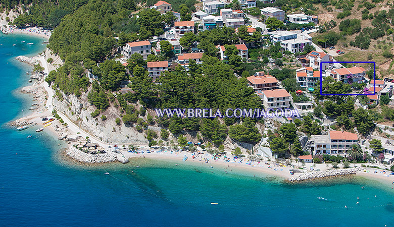 Apartments Jagoda, Brela - view from drone