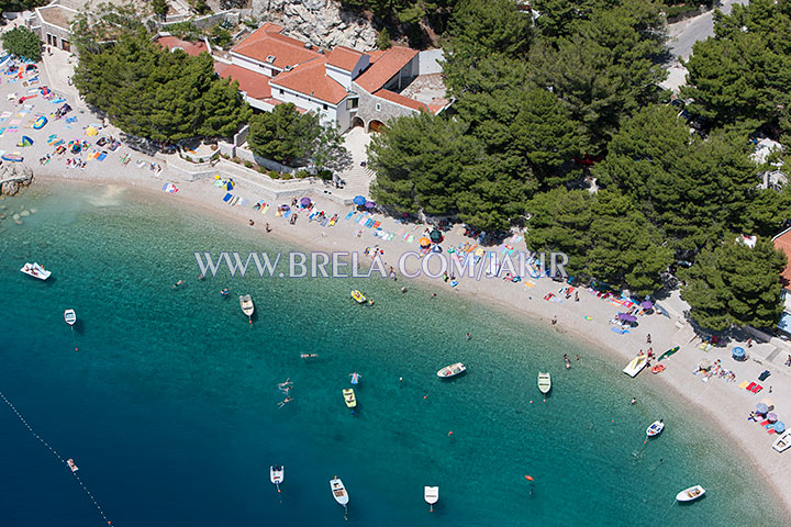 Brela Jakiruša beach aerial view