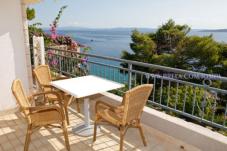 apartments Josipa, Brela - balcony with sea view