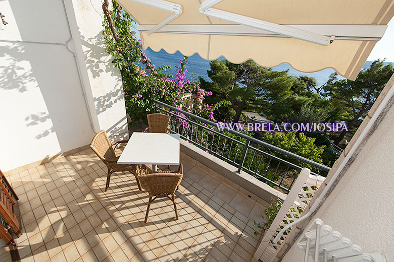 apartments Josipa, Brela - balcony with sea view