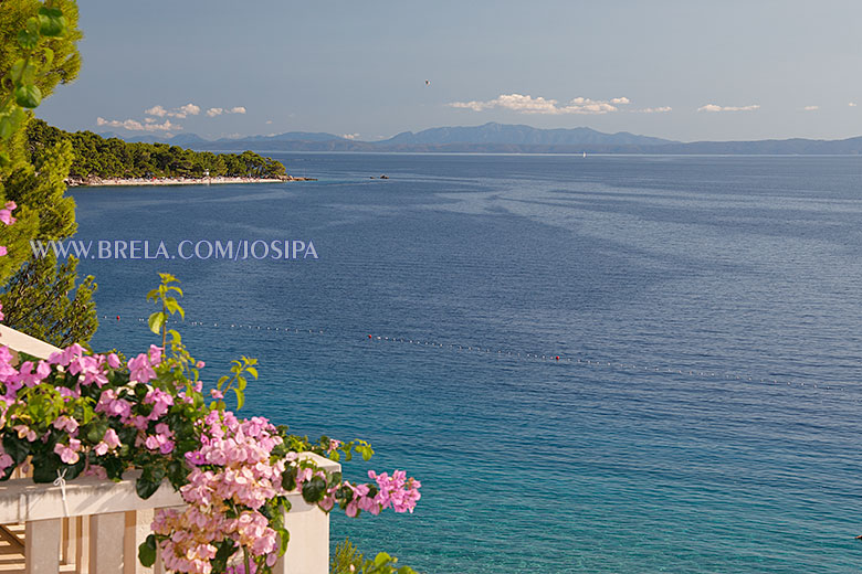 apartments Josipa, Brela - balcony with sea view