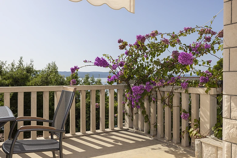 apartments Josipa, Brela - balcony with sea view