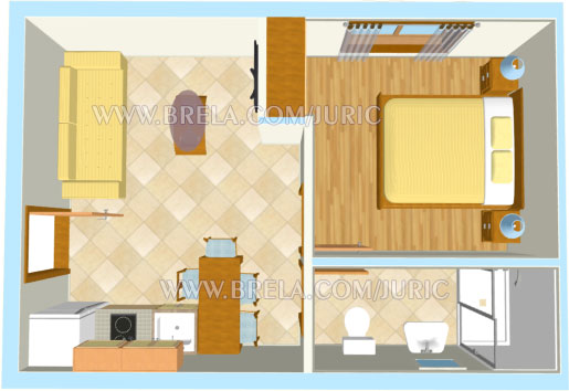 Apartments Juri, Brela Soline - apartment's plan