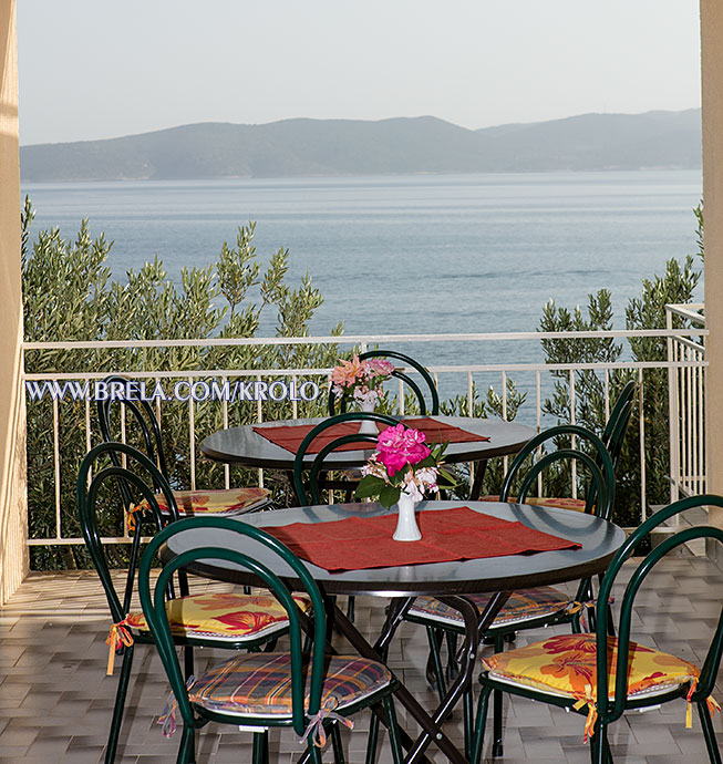 apartments Krolo, Brela - balcony with sea view