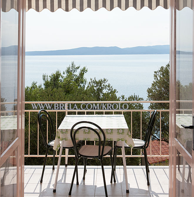 apartments Krolo, Brela - balcony with sea view