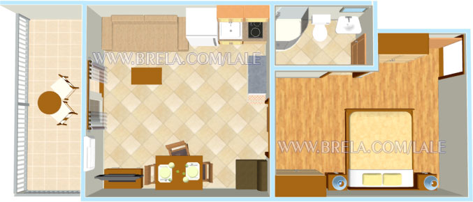 Apartments Lale, Brela - apartment's plan